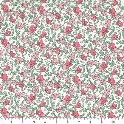 Robert Kaufman - Flowerhouse Little Blossoms - Petal Blooms - Priced per Half Metre