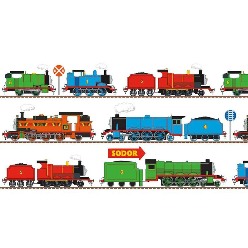 Panel - All Aboard with Thomas & Friends Train Line - White