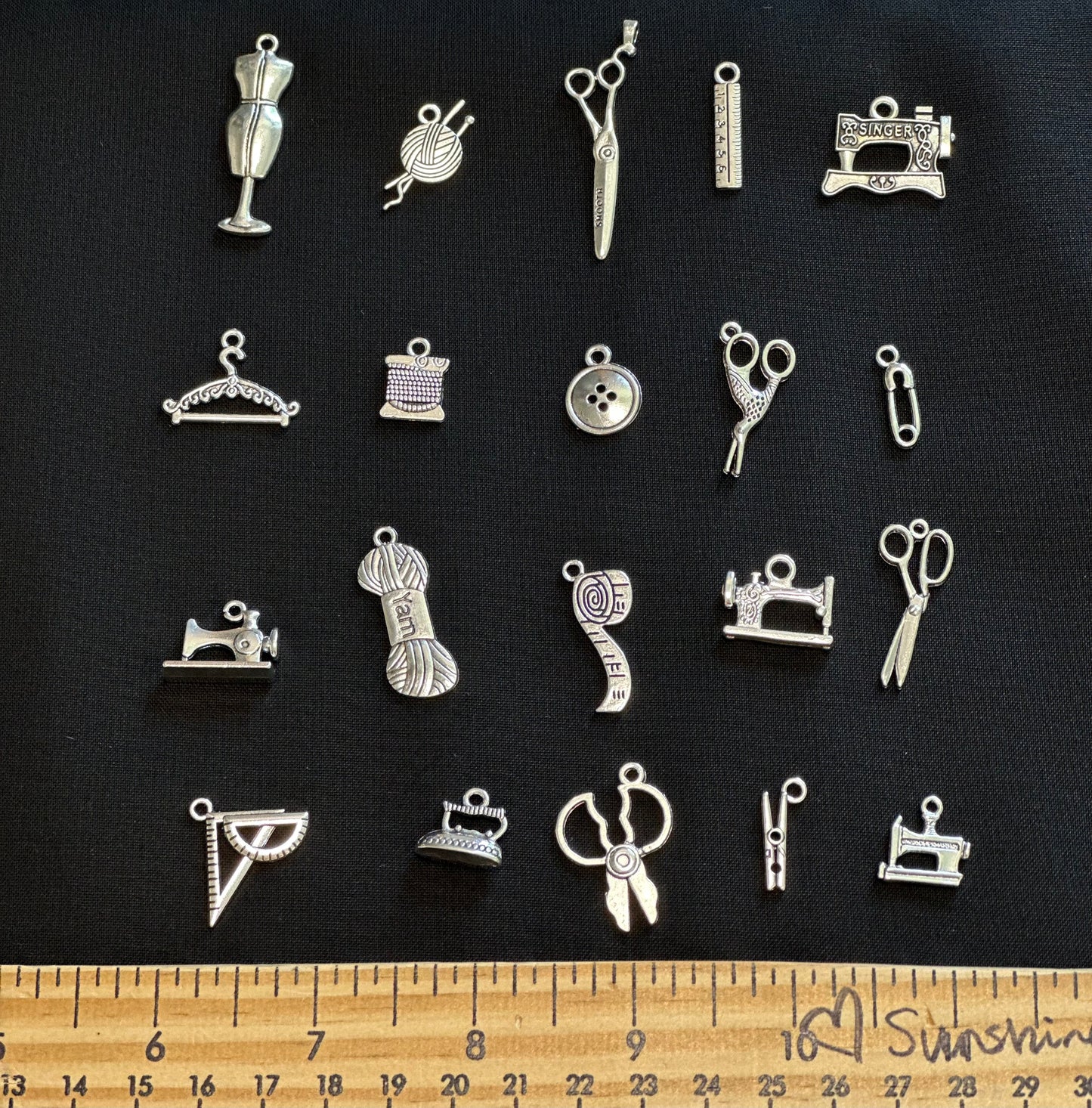 Antique Inspired Sewing Charms for Jewelry Making, Crafting and Journaling