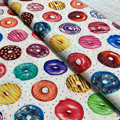 Robert Kaufman - Sweet Tooth - Large Donuts - Priced by the half metre