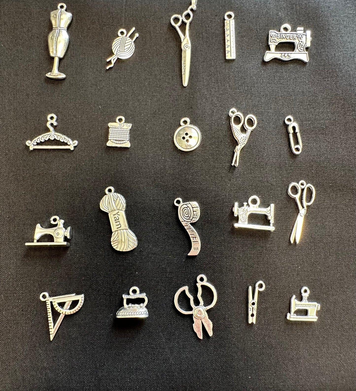 Antique Inspired Sewing Charms for Jewelry Making, Crafting and Journaling