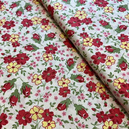 Sugar And Spice - Floral - White - Riley Blake