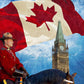 Panel - Northcott Fabrics - Oh Canada - RCMP and Canadian Flag