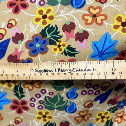 Last cut from bolt - 16.5" x width of fabric - Shannon Gustafson - SG Floral 1 - Ivory