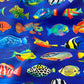 Robert Kaufman - Coral Canyon - Tropical Fish - Blue