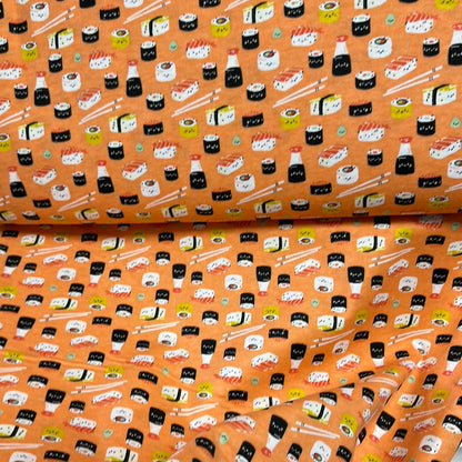 Flannel - Sushi- Mania - Coral