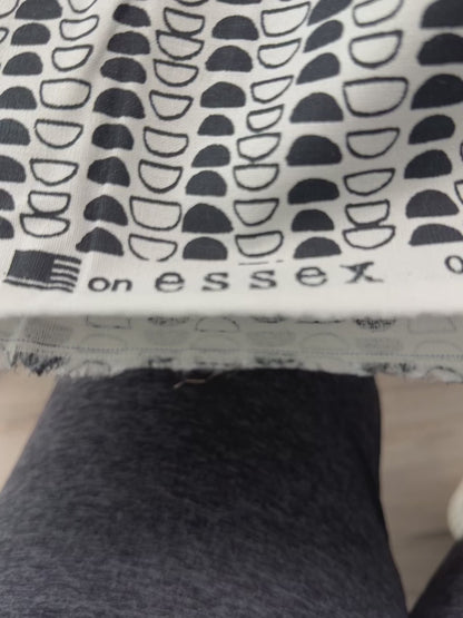 Essex  - Quarry Trail by Anna Graham for Robert Kaufman - Black and White Half Moons