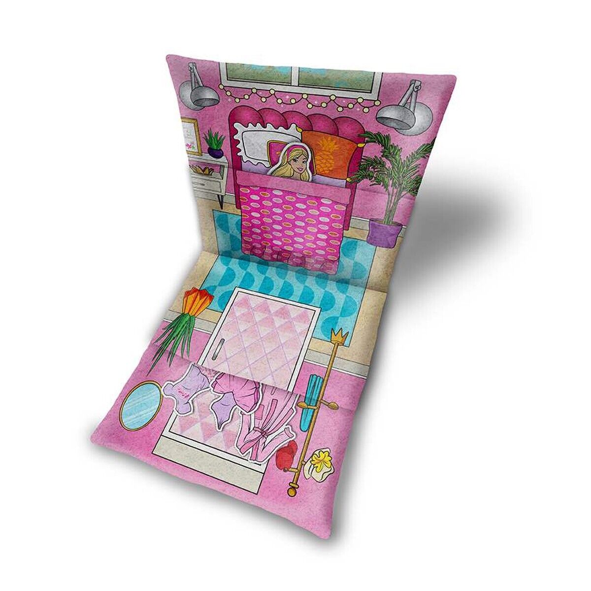 Barbie Girl Dream House Pack and Play Felt Panel by Riley Blake Desig Sunshine and Peony