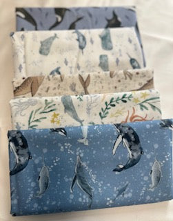 Whales - All the whales  - Fat Quarter Bundle