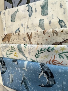 Whales - All the whales  - Fat Quarter Bundle