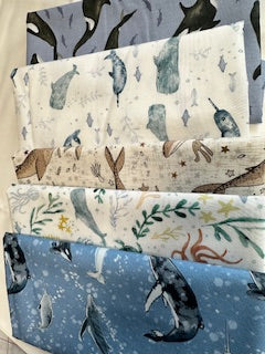 Whales - All the whales  - Fat Quarter Bundle