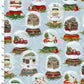 3 Wishes Fabric -  A Christmas to Remember - Snow Globes - Blue