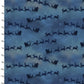 3 Wishes Fabric -  A Christmas to Remember - Flying Sleigh - Blue