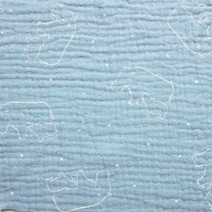 Dashwood Studio - Oiseaux nicheurs - Mélange lin et coton - Sarcelle et crème