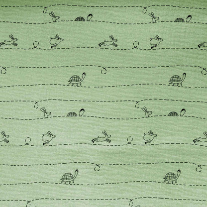 Katia - Mousseline  - Double Gauze - Tortoise and the Hare - Priced per Half Metre