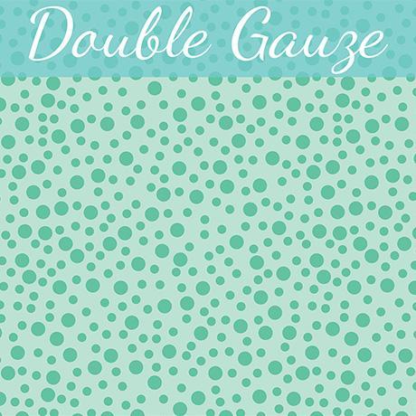 Double Gauze - Little Birds Collection - Confetti - Aqua