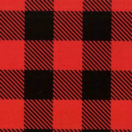 Flannel - Camelot - Buffalo Plaid Red Black Flannel