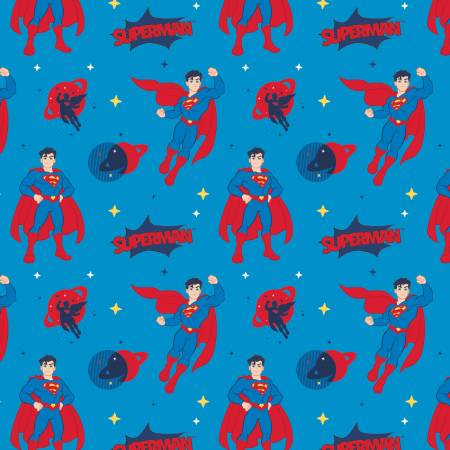 Camelot Fabrics - Superman - Aqua