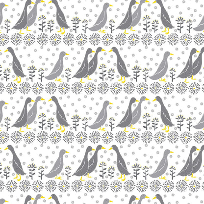 Village Life by Vicky Yorke - Quack - Ducks - Grey and Yellow
