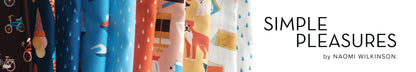 Last cut from bolt - Approx. 16" x width of fabric - FIGO Fabrics - Simple Pleasures - Dogs - Yellow Multi