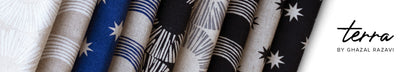 Linen Cotton Mix - Figo Fabrics - Terra Collection - Waves - Black