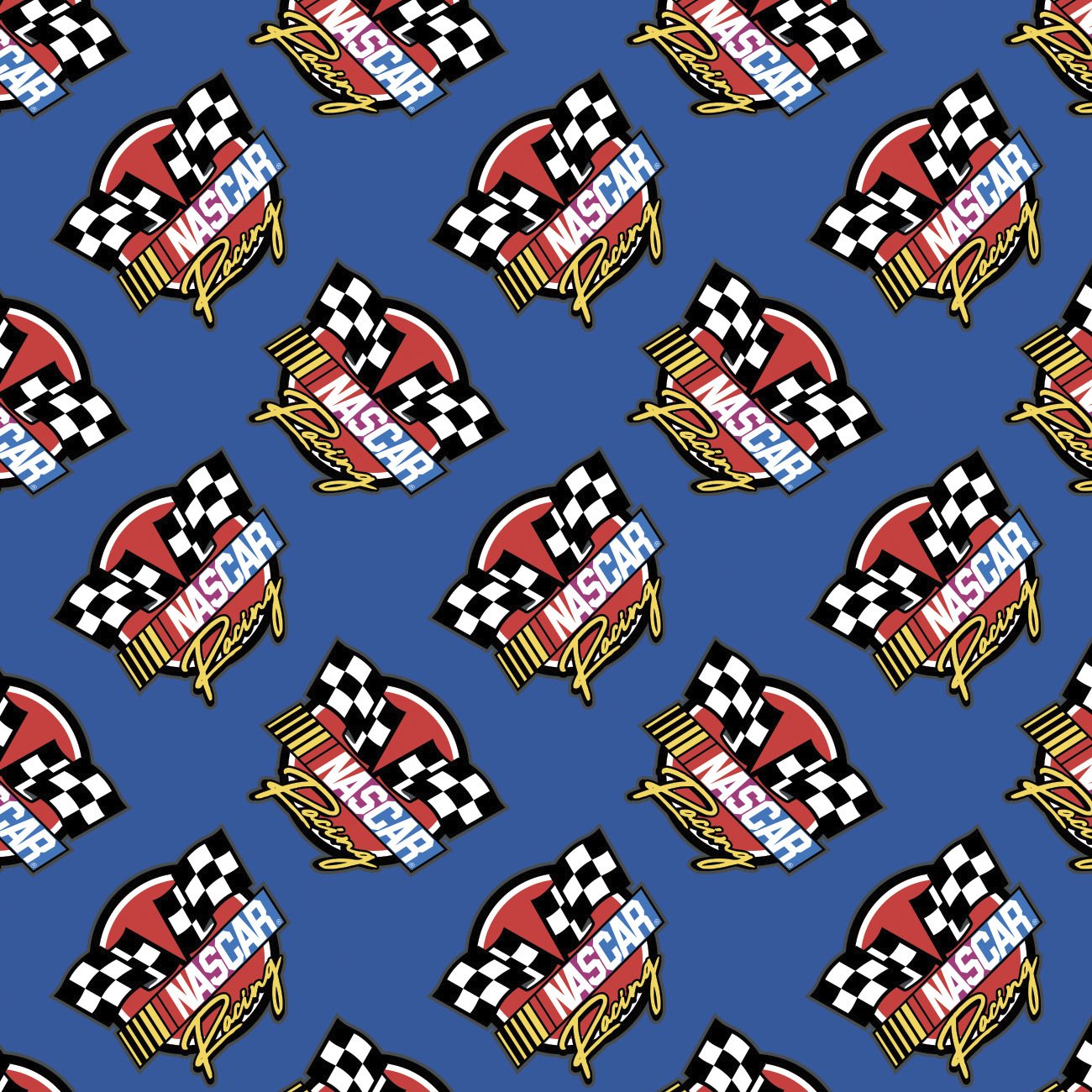Camelot Fabrics – NASCAR – Retro Nascar Racing – BLUE