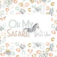 Last cut from Bolt - Approx 30" x Width of fabric - Flannel - 3 Wishes - Oh My Safari - Smiling Lions