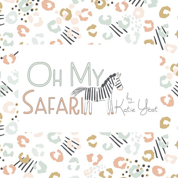 Flannel - 3 Wishes - Oh My Safari - Tossed Safari Animals