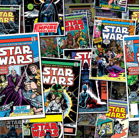 Star Wars - Comic Book Covers Cotton - Multi