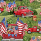 Springs Creative - American Patriotic Dogs in Red Truck