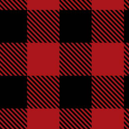Black and Red Buffalo Plaid - Fleece