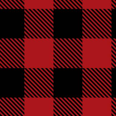 Black and Red Buffalo Plaid - Fleece