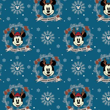 Disney - Festive Mickey Mouse Wreath - Navy