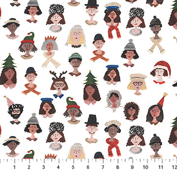 FIGO Fabrics - Winter Frost - Festive People