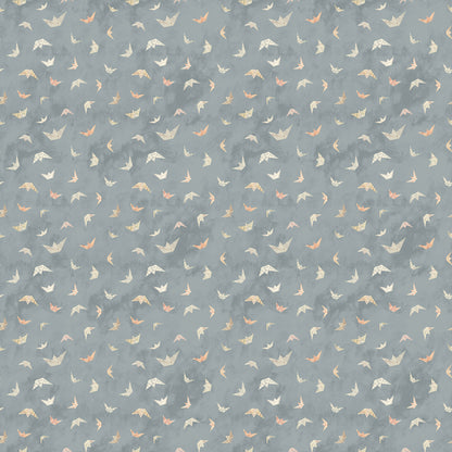 FIGO Fabrics - Memories Collection  - Paper Hats - Blue Gray