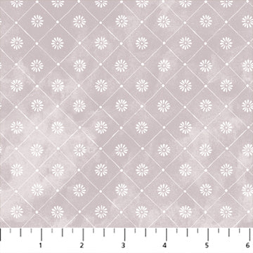 FIGO Fabrics - Memories Collection  - Light Purple (looks more Grey)Lattice