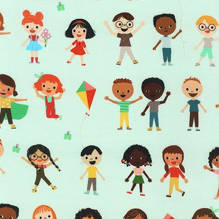 Bright Days - Enfants - par Ann Kelle Designs pour Robert Kaufman - Menthe