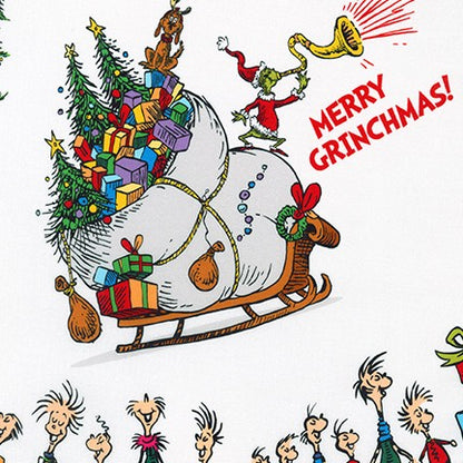 Back in stock - Panel - Robert Kaufman - Dr. Seuss - Grinch Holiday Christmas Tree Skirt Panel on