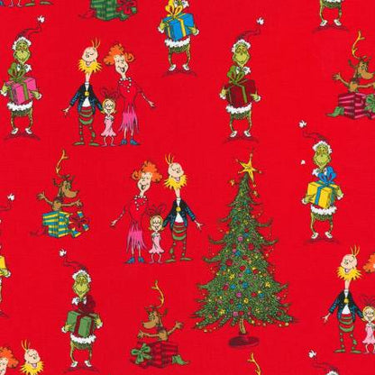 Back in stock - Robert Kaufman - Dr. Seuss - Christmas - How the Grinch Stole Christmas -  Family
