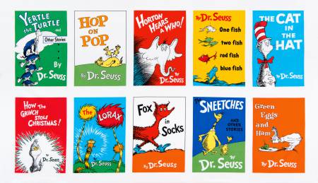 Panel - Dr. Seuss Books Covers - Celebrate Seuss Collection by Robert Kaufman