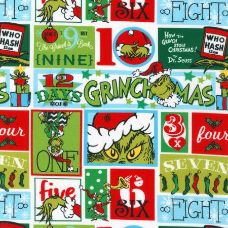 Robert Kaufman - Dr. Seuss - Christmas - How the Grinch Stole Christmas -  Patches