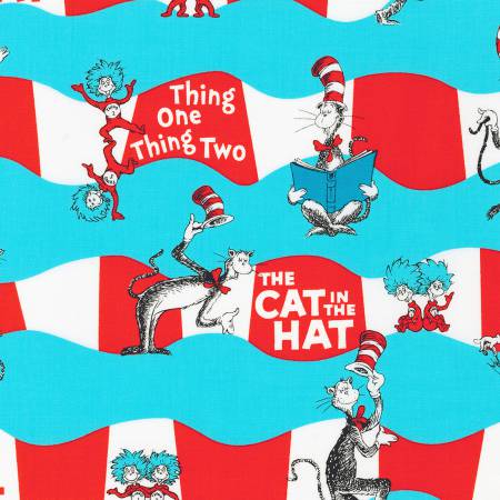 Dr. Seuss - The Cat in the Hat - Aqua - by Robert Kaufman