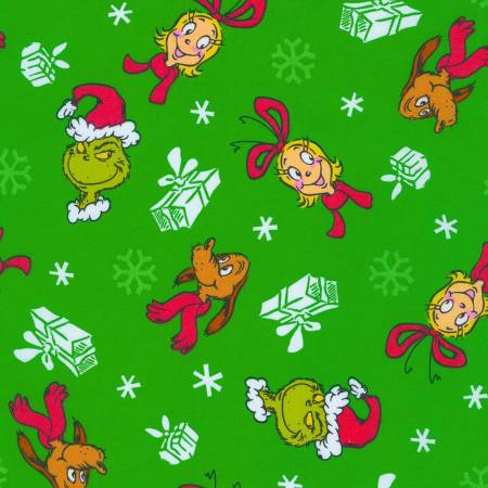 Rare - Robert Kaufman - Dr. Seuss - Christmas - How the Grinch Stole Christmas -  Green Gifts