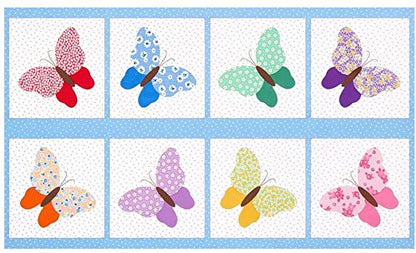 Panel - Aunt Ella's Butterflies by Darlene Zimmerman for Robert Kaufman