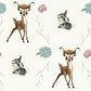 Last approx. 21” x width of fabric - Springs Creative - Disney - Bambi Nursery - Bambi Thumper Cross - Multi on Cream