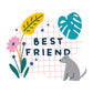 FIGO Fabrics - Best Friend - Woof - Cream