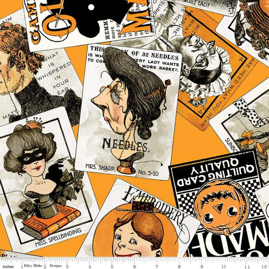 Riley Blake - Old Made cartes éparses Orange - par J.Wecker Frisch