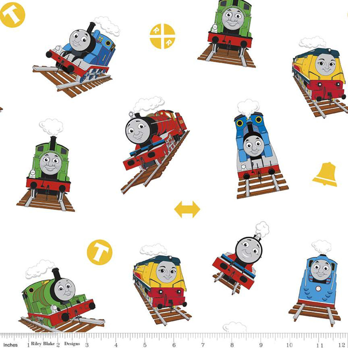 Riley Blake - All Aboard with Thomas & Friends Main  - White