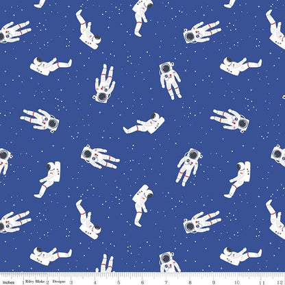 Bleu de la NASA - Riley Blake - astronautes sur fond bleu spatial
