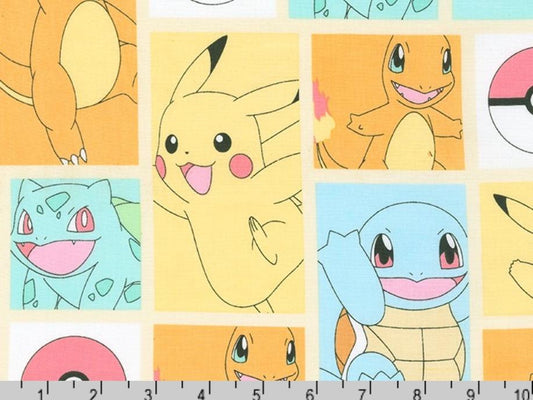 Last cut - approx 22.5” x width of fabric 
Pokémon - Robert Kaufman Fabrics - Pastel